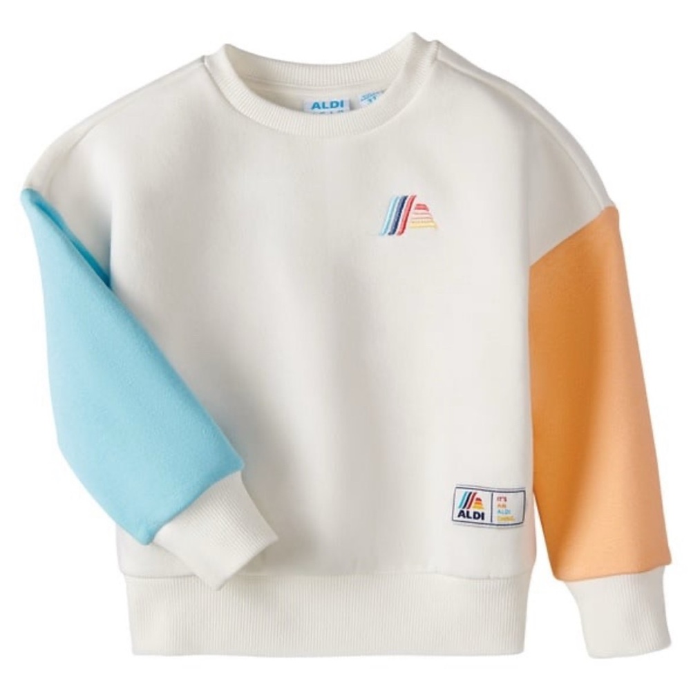Aldi Color block Kids Sweatshirt NWT